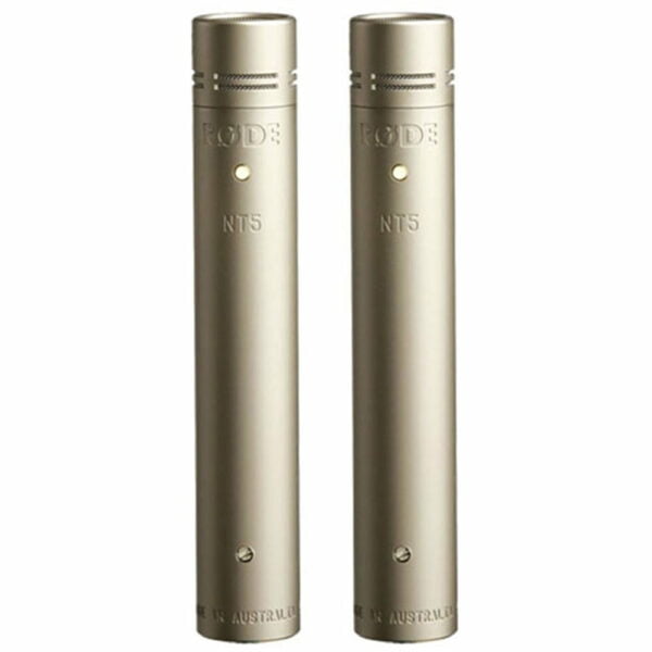 Photo of overhead microphones for hire. Rode NT5.