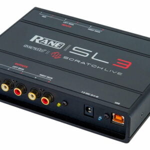 hire Rane SL3 Serato box to use with real turntables and your computer.