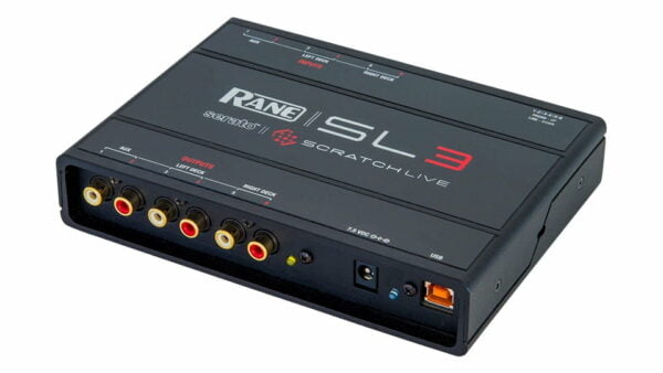 hire Rane SL3 Serato box to use with real turntables and your computer.