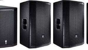 4 x top speaker and 2 x 18 inch subs - Standard PA - Alternate Version