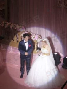 Follow Spotlight Rental at a wedding. Hire follow spot for your special event.