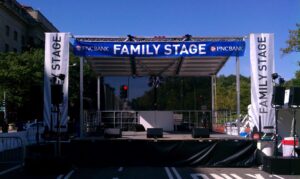 Put your banners in the mobile stage hire auckland - make it. your own!
