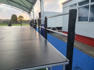Hire Handrails for the back of the stage you rented from the rock factory in auckland.