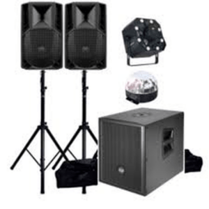 Sound and Lighting Hire package perfect for birthdays, discos and after balls. The perfect DJ Sound System for any occasion, also a basic pa hire package option.