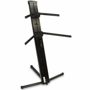 Photo of the Ultimate Support Keyboard Stand hire - double tiered very similar to the spider pro keyboard stand from K&M.