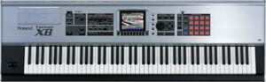 This is a picture of the roland fantom x8 keyboard available for hire from the rock factory in auckland.