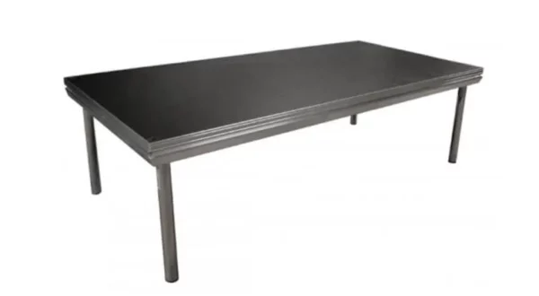 This is a photo of a prolyte stagedex stage piece. These are available for hire from The Rock Factory in Auckland.