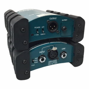 photo of both sides of the BSS di box available for hire.