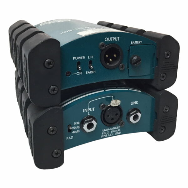 photo of both sides of the BSS di box available for hire.