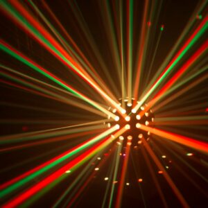 The Chauvet DJ Rotosphere is a great effect light for any party. Sit it on the floor or the DJ table or hang it from the roof. Looks just like a disco ball except it changes colour and rotates by itself!