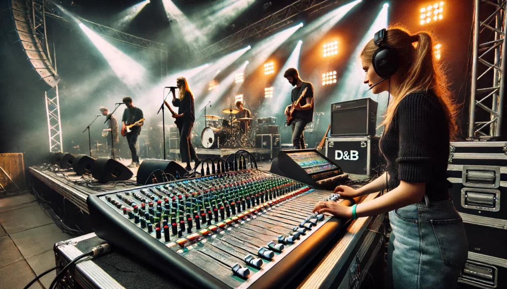 We attempted to get DALL-E to show an image of a monitor engineer on the side of the stage mixing the band. Hire a monitor engineer in auckland today.