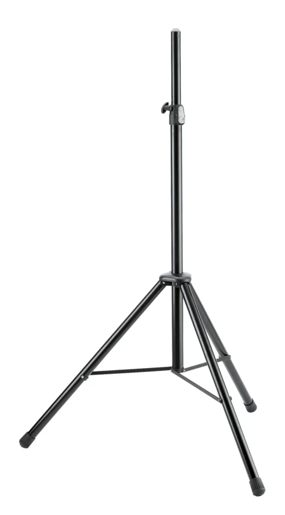 Hire Speaker Stands Auckland. This photo shows a quality k&m speaker stand.