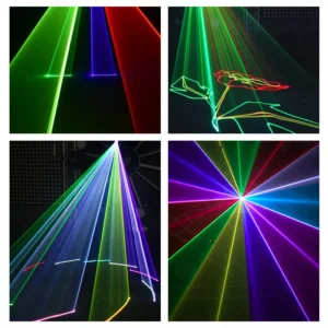 Laser Light Hire Auckland - Example photo of laser beam patterns from the RGB Animation capable laser light available for rent.