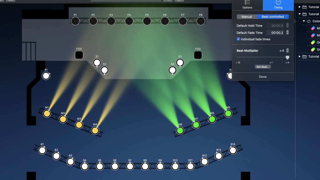 Many of our lighting technicians like to use lightkey to design, program and operate lighting shows.