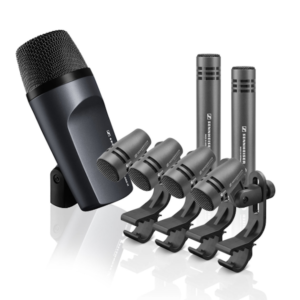Photo example of the Sennheiser Drum Microphone Kit set available for hire from The Rock Factory in Auckland.