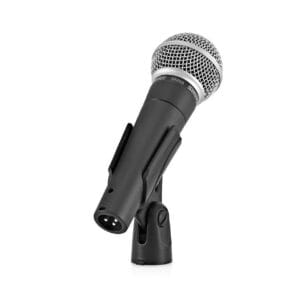 Picture of a shure sm58 microphone available for hire in auckland