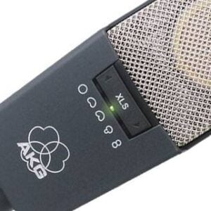 Photo showing The Rock Factory owns a AKG-C414 Studio microphone which they have available for hire in Auckland.