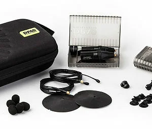 DPA 4060 microphones with their accessories. A pair of them are available.