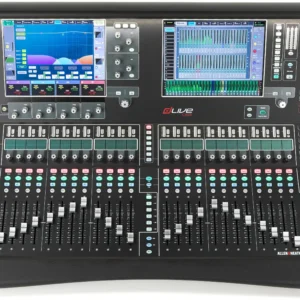 Photo of the Allen & Heath DLIVE mixing surface.