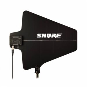 A side-view of a Shure UA874WB active directional antenna paddle from Shure Wireless Systems. This is the wide band version.
