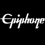Epiphone Logo white font with black background.