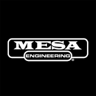 Mesa Boogie Logo with white font and black background.