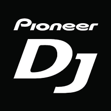 Pioneer DJ Logo - white lettering on black background.