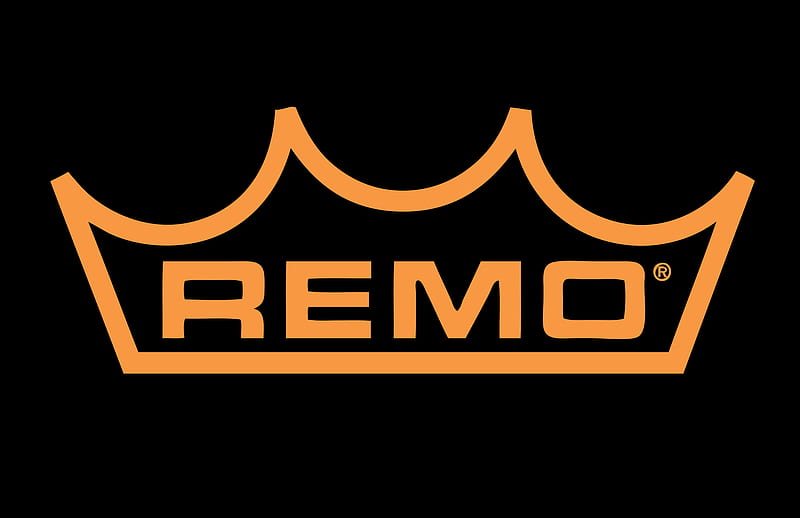remo logo, orange on black
