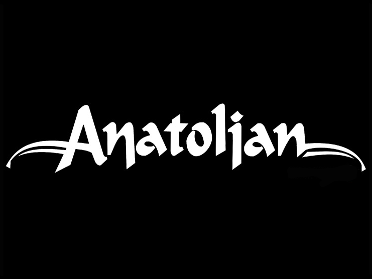 Anatolian cymbals logo with white font on black background.
